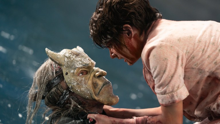 Madeline McGraw and Ethan Hawke in The Black Phone 2.