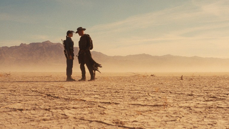 Ella Purnell, Walton Goggins in the desert in Fallout season 2