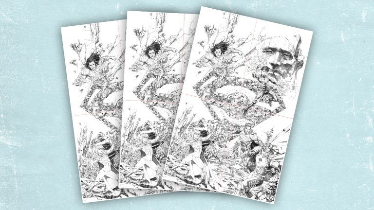 Original DC comic art.