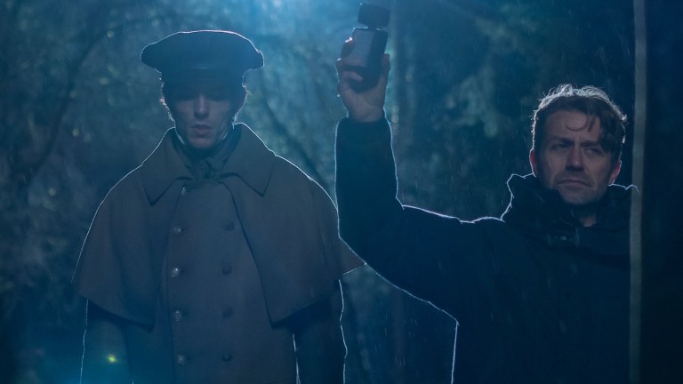 Jarin Blaschke and Nicholas Hoult on Nosferatu Set