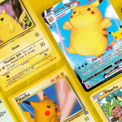 A collection of Pikachu cards