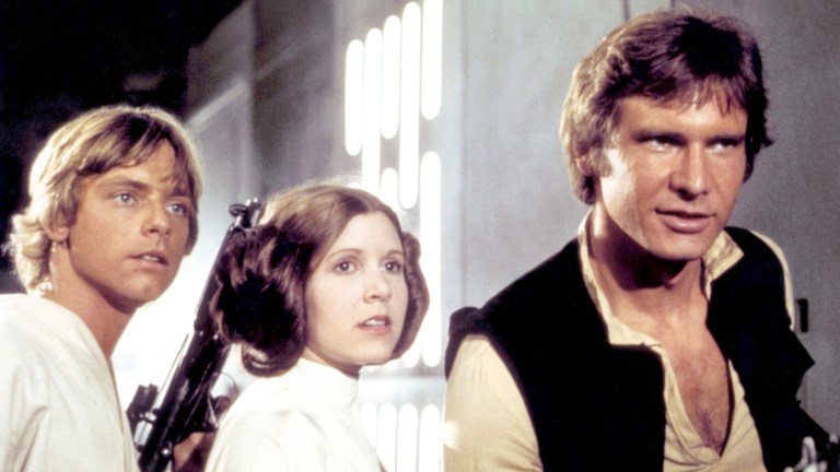 Mark Hamill, Carrie Fisher and Harrison Ford in Star Wars