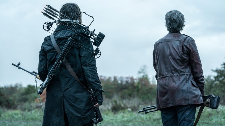 Norman Reedus as Daryl Dixon and Melissa McBride as Carol in The Walking Dead