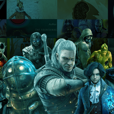 Collage of video games including The Witcher and BioShock