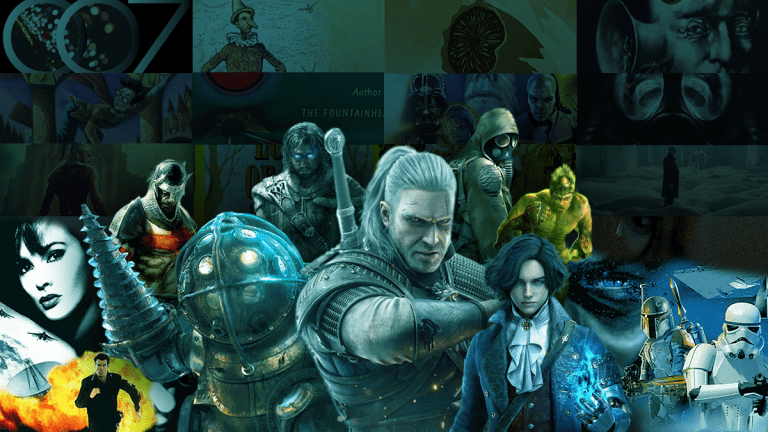 Collage of video games including The Witcher and BioShock
