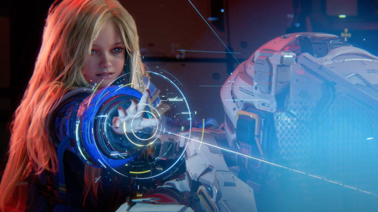 The android companion Diana in the Capcom game Pragmata.